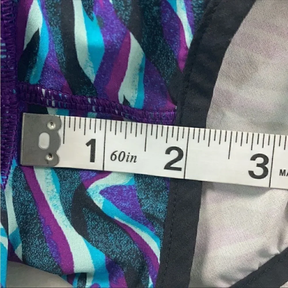 Ivivva By Lululemon Speedy Shorts Black, Blue & Purple Zebra Print